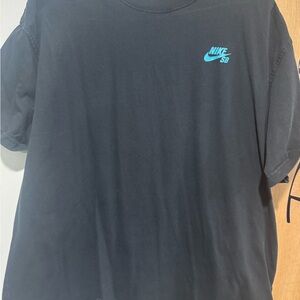 Nike SB Black T-Shirt with Blue Logo